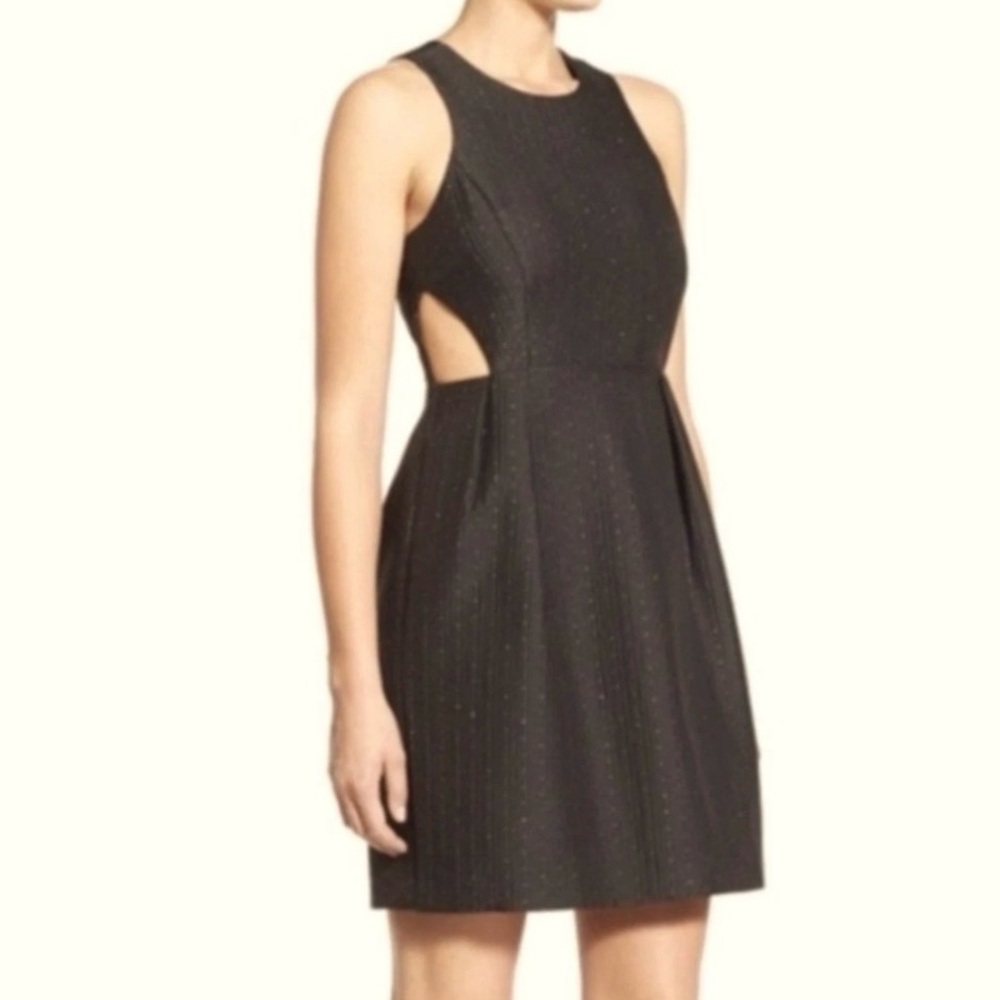 Madewell Women’s Cutout Mini Dress Black & Gold Size 0 Sorority Formal Pockets
